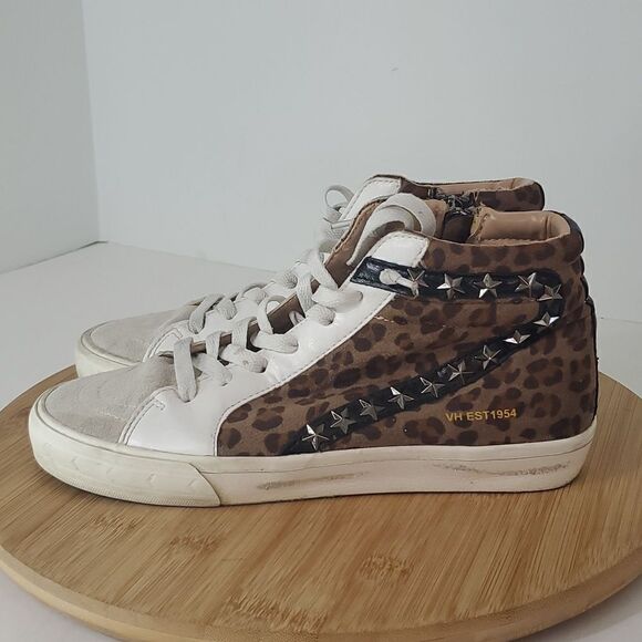 Vintage Havana Dina High-Top Sneaker Leopard Print Studded Women's 7.5 - Picture 4 of 13